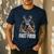 Fast Food Deer Hunting Hunter Dad Tail Buck Men's Casual T-Shirt Navy