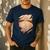 Fat Hairy Guy Big Stomach & Man Boobs Fat Dad BOD Men's Casual T-Shirt Navy