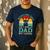 Fathers Day Bowling Dad For Bowling Player Dad Men's Casual T-Shirt Navy