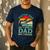 Fathers Day Guitar Dad For Guitarist Music Lover Dad Men's Casual T-Shirt Navy