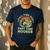 Fishing Dad Part Time Hooker Bass Fish Father Day Men's Casual T-Shirt Navy