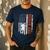 Football Kicker Dad Of A Football Kicker Father US Flag Men's Casual T-Shirt Navy Football Kicker Dad Of A Football Kicker Father US Flag Men's Casual T-Shirt Navy