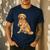 Golden Retriever I Love Dad Dog Dad Father's Day Men's Casual T-Shirt Navy