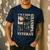 Grandpa Veteran Fathers Day Dad Veteran Camo American Flag Men's Casual T-Shirt Navy