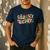 Groovy Daddy Birthday Party Peace Sign Dad 60s 70s Hippie Men's Casual T-Shirt Navy
