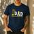 Happy Father's Day Construction For Son DAD Father's Day Men's Casual T-Shirt Navy