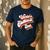 Humor Sarcastic Father's Day Adult Jokes World's Sluttiest Dad Small Men's Casual T-Shirt Navy