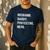 Husband Daddy Protector Hero For Dad Wife Small Men's Casual T-Shirt Navy