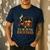 I’Ll Be In The Backyard Cigar Whiskey Dad Bourbon BBQ Summer Men's Casual T-Shirt Navy