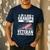 I'm A Dad Grandpa And A Veteran US Flag Veterans Day Men's Casual T-Shirt Navy