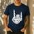 Just A Dad Who Always Came Back 2 Sided Skeleton Men's Casual T-Shirt Navy