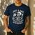 Just A Dad Who Always Came Back Skeleton Fathers Day Men's Casual T-Shirt Navy