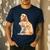 I Love Dad Patriotic Golden Retriever Canine Dog Lover Men's Casual T-Shirt Navy