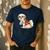 I Love Dad Tattoo Shih Tzu Dad Father's Day Men's Casual T-Shirt Navy