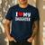 I Love My Daughter Fathers Day For Dad Men's Casual T-Shirt Navy I Love My Daughter Fathers Day For Dad Men's Casual T-Shirt Navy