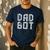 Matching Family Robot Father's Day Dad Bot Men's Casual T-Shirt Navy