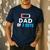 Matching Father's Day Low Battery Dad Of 3 Boys Men's Casual T-Shirt Navy