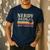 Nerdy Dads Build Character Retro Fathers Day Daddy Papa Men Men's Casual T-Shirt Navy