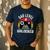 New Dad Shirt Dad Level 4 Unlocked For 4 Kids Gaming Men's Casual T-Shirt Navy