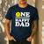 One Happy Dude Dad 1st Birthday Family Matching Men's Casual T-Shirt Navy