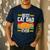 Orange Cat Best Cat Dad Ever Orange Tabby Cat Men's Casual T-Shirt Navy