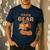 Papa Bear Bears Animal Pun Lover Dad Father Daddy Father's Men's Casual T-Shirt Navy
