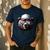 Papa Bear Face Cool Dad Style Retro Fathers Day Daddy Bear Men's Casual T-Shirt Navy