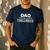Parenting Dad Of A Threenager Men's Casual T-Shirt Navy