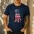 Patriotic Pitbull American Flag 4th Of July Dog Pitbull Dad Men's Casual T-Shirt Navy