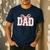 Pink Bow Dad Dad Life Best Dad Ever Father's Day Tees Men's Casual T-Shirt Navy