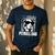 Pitbull Dad Men Pitbull Lover For Dog Dad American Flag Men's Casual T-Shirt Navy