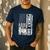 Pomsky Dad American Flag Pomsky Owner Pomsky Lover Men's Casual T-Shirt Navy