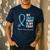 Prostate Cancer Awareness Light Blue Ribbon Dad Survivor Men's Casual T-Shirt Navy