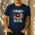 Proud To Be An Army Dad With American Flag Veteran Men's Casual T-Shirt Navy
