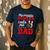 Proud Bowling Dad Of A Bowler Dad Bowling Father Men's Casual T-Shirt Navy