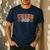 Proud Cheer Dad My Favorite Cheerleader Calls Me Dad Orange Men's Casual T-Shirt Navy