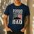 Proud Coast Guard Dad USCG American Flag T-Shirt Men's Casual T-Shirt Navy