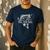 Reel Cool Papa Fishing Dad Father's Day Fisherman Fish Men's Casual T-Shirt Navy