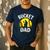 Retro Daddy Bucket Dad Softball Girl Men's Casual T-Shirt Navy Retro Daddy Bucket Dad Softball Girl Men's Casual T-Shirt Navy