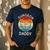 Retro Dungeon Daddy Fathers Day Men's Casual T-Shirt Navy