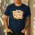 Retro Groovy Dad Family Birthday 60s 70s Hippie Costume Men's Casual T-Shirt Navy