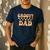 Retro Groovy Dad Matching Family 1st Birthday Party Men's Casual T-Shirt Navy