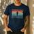 Round Rowing Dad Rudder Men's Casual T-Shirt Navy