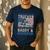 Semi Truck Driver Trucker Daddy Husband US American Flag Men's Casual T-Shirt Navy