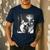 Siberian Husky Alien UFO Taking a Selfie Dog Mom Dad Men's Casual T-Shirt Navy