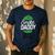 Smoke Daddy Green Egg Pitmaster Dad Tshirt BBQ Grill Men's Casual T-Shirt Navy