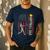 Softball Dad US Flag For Dad Men Patriotic Fathers Day Men's Casual T-Shirt Navy