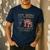 My Son Has Your Back Marine Dad Camouflage Men's Casual T-Shirt Navy