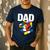 Speed Cubing Dad Puzzle Cuber Cube Kids Men's Casual T-Shirt Navy