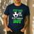 Step Dad Of The Birthday Boy Soccer Stars Outfit Men's Casual T-Shirt Navy